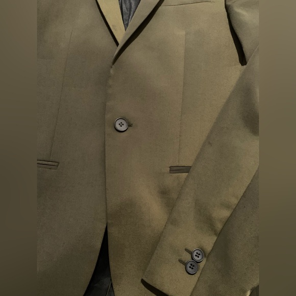 River Island One Button Mens Blazer Olive Green size 36R - Picture 6 of 6